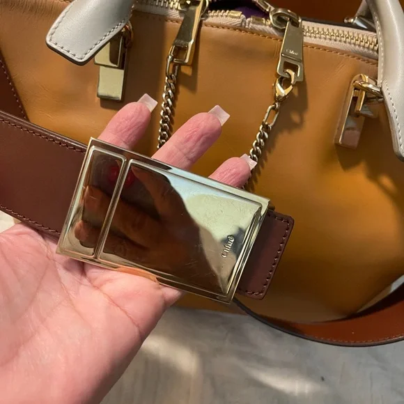 💐Chloe Baylee two tone calfskin bag “ Yummy Cookie” - Picture 4 of 15